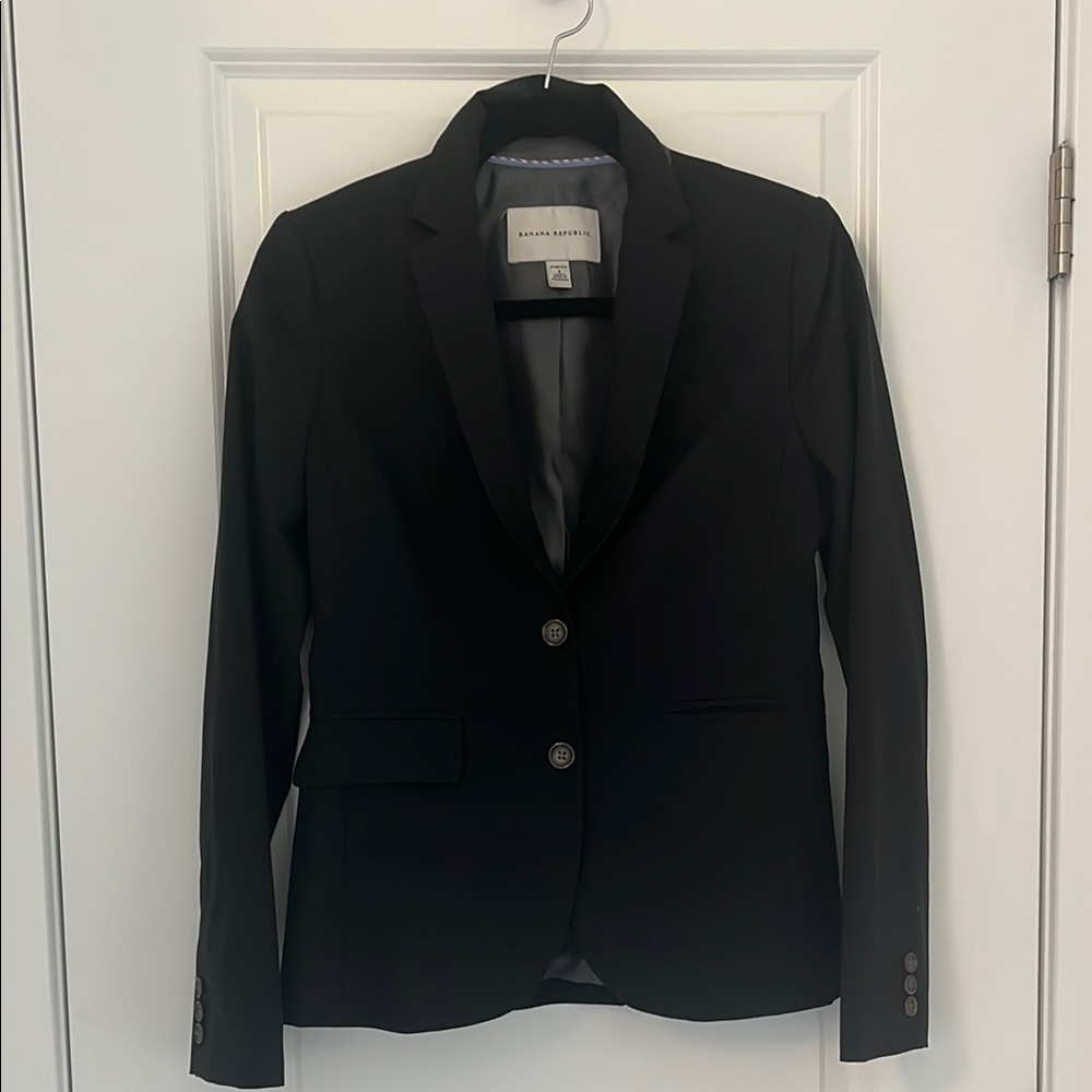 Banana Republic Black Blazer Tailored Suit Jacket